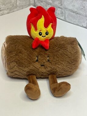 Giggle Scape Yule Log Plush Stuffed Animal NWT Christmas Holiday Campfire 7”